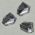 chaton irregular hexagonal 2 furos 21X17mm acrlico cristal, base reta 130 peas. envio 3 dias teis