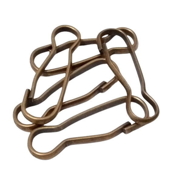 fecho mosquet�o gancho 31mm ferro ouro velho 6 pe�as