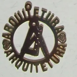 pingente de profiss�es arquitetura 28mm dourado 01 pe�a