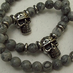 Pulseira masculina pedra vulcnica