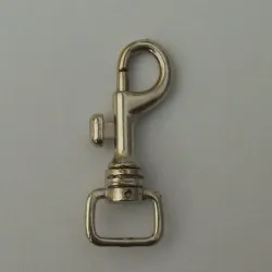 mosquet�o para chaveiro e brindes 102/1 57x27mm argola quadrada passante 10mml n�quel. 25 pe�as.