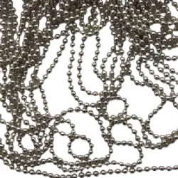 corrente de bolinha em ferro com banho de n�quel tamanho 2,4mm. Pcte 10 metros