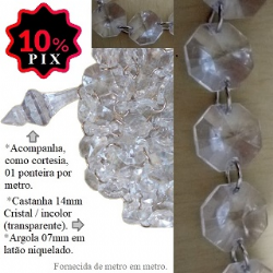 corrente fio com pedra castanha