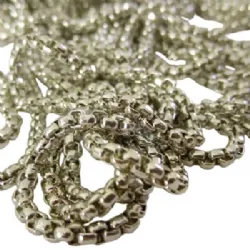 corrente veneziana para montar bijuteria em alum�nio 1,5mm prata n�quel 5 metros