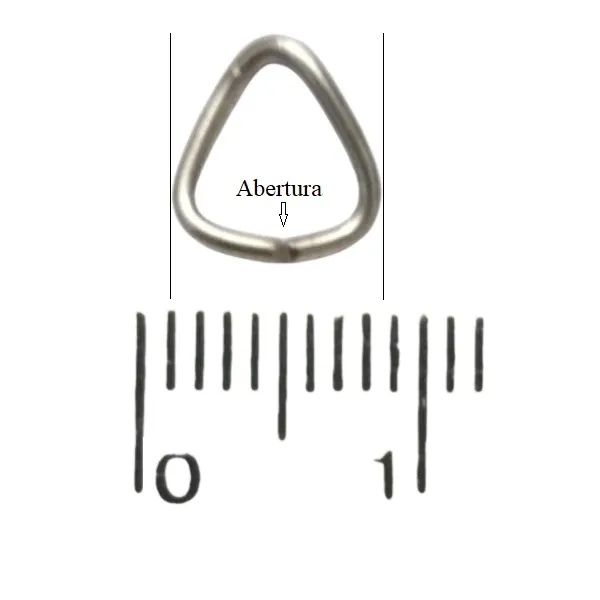 tri�ngulo para argola de chaveiro 07mm total ferro niquelado. 20.000 pe�as envio 10 dias �teis