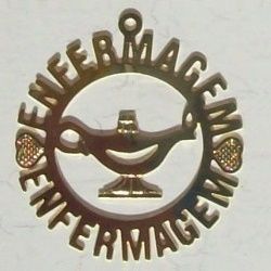 pingente de profiss�es enfermagem 28mm dourado 05 pe�as