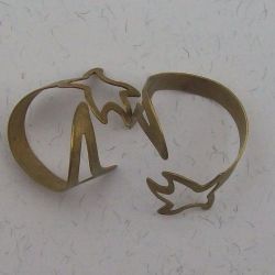 base de anel para customizar 6020 lua estrela estilizado bijuterias em lat�o bruto. 40 pe�as.