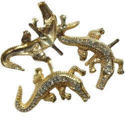 aplique strass cabedal fivela passante