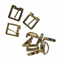 aplique strass cabedal fivela passante