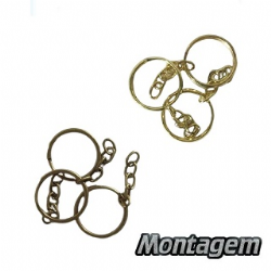 argola chaveiro com corrente