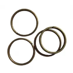 argola de chaveiro sem corrente ouro velho 12mm interno ferro 50 pe�as