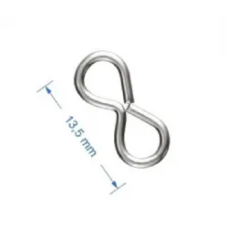 argola elo oitinho para montagem 13,5mm fio 1,20mm lat�o n�quel. 200 pe�as