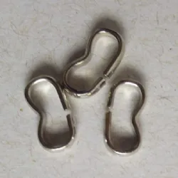 argola elo oitinho para montagem 12mm aberta com fita meia cana ferro n�quel. 50 pe�as.