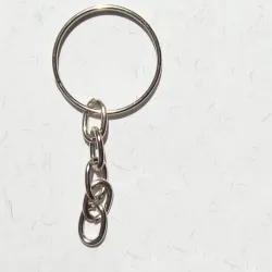 argola chaveiro com corrente 1 volta em ferro n�quel 19mm interno fio 1mm  1.000 pe�as.