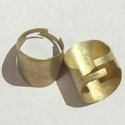 base de anel para customizar 6029 liso bijuteria em lat�o bruto. Pacote 55 pe�as.