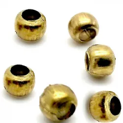 bolinha de lat�o com furo 3,5mm f. passante 1,5mm lat�o bruto 1.000 pe�as. Envio 15 dias �teis.