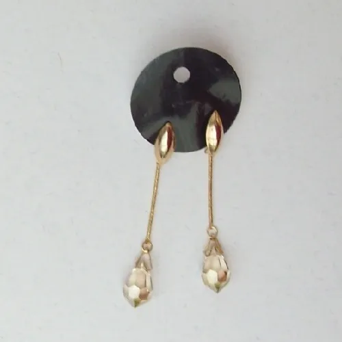 brinco cristal preciosa gota 20X12mm honney mel pino craquelado 30mm estampa navete. 1 par