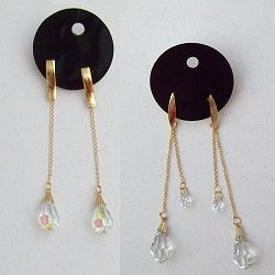 brinco cristal preciosa gota