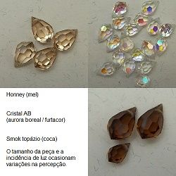 brinco cristal preciosa gota