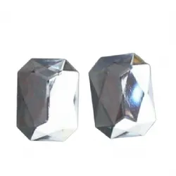 pedra caboch�o sem furos octogonal 40X30mm cor 10 cristal.10 pe�as