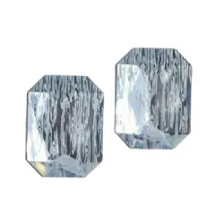 pedra caboch�o sem furos octogonal 40x30mm cor estampada 295 MS prata acr�lico base reta. 10 pe�as.