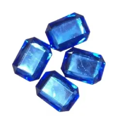 pedra caboch�o sem furos octogonal 18X13mm cor 08 safira base reta 50 pe�as