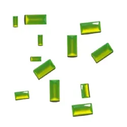 pedra caboch�o sem furos baguete 20X10mm cor 62 lim�o base reta 10 pe�as.