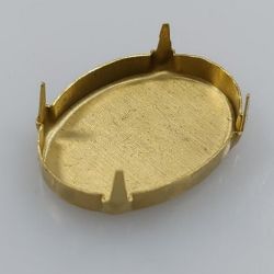 caixa chat�o em metal com garras oval 25x18mm parede 3mm lat�o bruto 36 pe�as