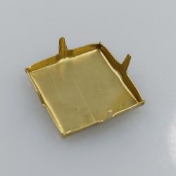 caixa chat�o em metal com garras quadrado 19mm lat�o bruto parede baixa. 40 pe�as.