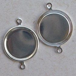 caixa pingente com argola redonda 10mm interno 1/2 argolas s/pedra prata 40 p�s.