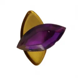 caixa e pedra para cabedal navete 15x07mm pedra violeta caixa lat�o bruto 10 pe�as