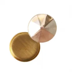 caixa e pedra para cabedal redonda 10mm pedra cristal bicuda caixa lat�o bruto 10 pe�as