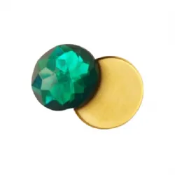 caixa e pedra para cabedal redonda 18mm pedra verde bandeira caixa lat�o bruto 10 pe�as