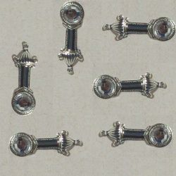 caixa pingente com pedra redonda 10mm cristal modelo torre em n�quel 40x11mm 01 pe�a