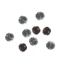 chaton para costura com furos flor 07mm cristal 2 furos 100 pe�as