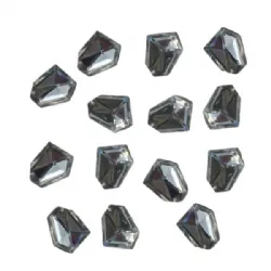 chaton para costura com furos irregular 22x18mm cristal 2 furos 25 pe�as