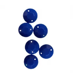 chaton para costura com furos redondo 04mm azul bic sem espelho 500 pe�as