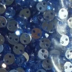 chaton para costura com furos redonda 05mm azul marine com espelho 500 pe�as