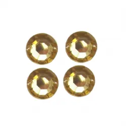 chaton para costura com furos quadrada 14mm laranja claro 2 furos 15 pe�as