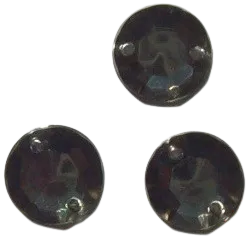 chaton para costura com furos redondo 06mm fum� transparente com espelho face chapada250 pe�as