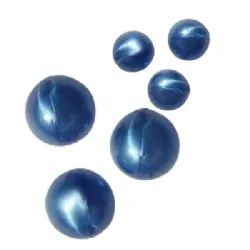 chaton para costura com furos redondo 15mm meia bola lua azul safira p�rola 2 furos 50 pe�as