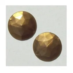 chaton para costura com furos redondo 38mm ouro leitoso sem espelhoo 2 furos pequenos 05 pe�as