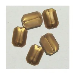 chaton para costura com furos retangular octogonal 18X25mm ouro leitoso  10 pe�as