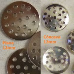 estamparias para montar bijuterias peneira chuveiro 13mm ferro n�quel. 6 pe�as