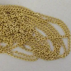 corrente alum�nio bijuteria confec��o fio 1,0mm grum� fbanho dourado. 10 metros