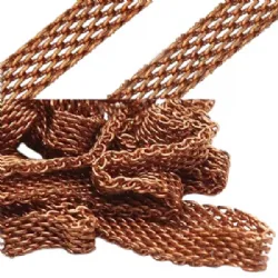 corrente malha para montar cabedal 4,5mm em cobre bruto ref. 701 03 metros