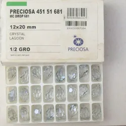 cristal pingente drops gota 12x20mm cristal lagoon 10 pe�as