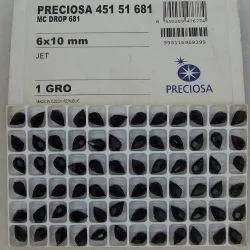 cristal pingente drops gota 6x10mm jet preto leitoso 20 pe�as