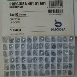 cristal pingente drops gota 6x10mm cristal lagoon 20 pe�as