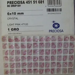 cristal pingente drops gota 6x10mm light pink rose 20 pe�as